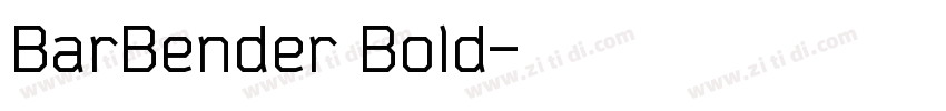 BarBender Bold字体转换